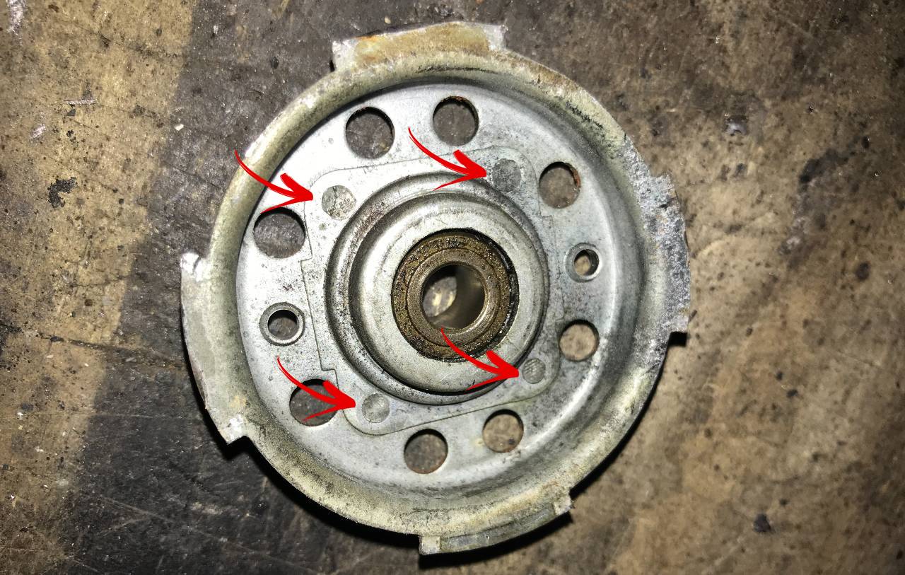 Removing center bushing from end cap