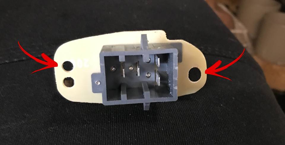 Resistor holes